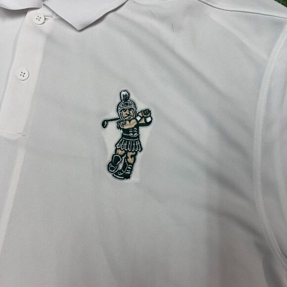 Nike Golf Dri-Fit Michigan State Spartans Sparty Golf Polo White Size XXL NWT - Picture 2 of 6
